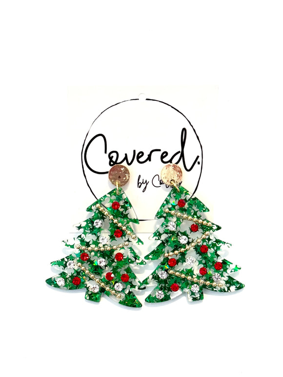 Sparkle Trees - Red & Green