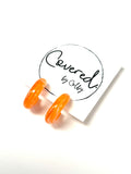 Orange Acrylic Mini Hoops