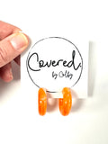 Orange Acrylic Mini Hoops