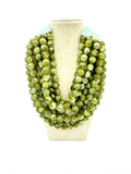 Layered Necklace - Sage Green