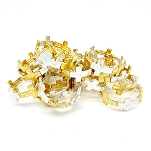 Hammered Cross Bracelet
