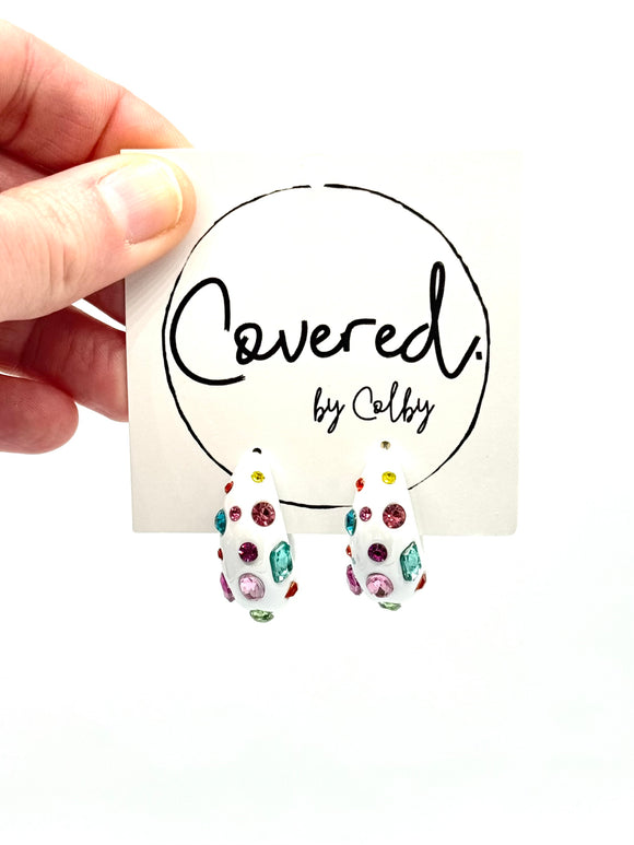 White Mini Hoops