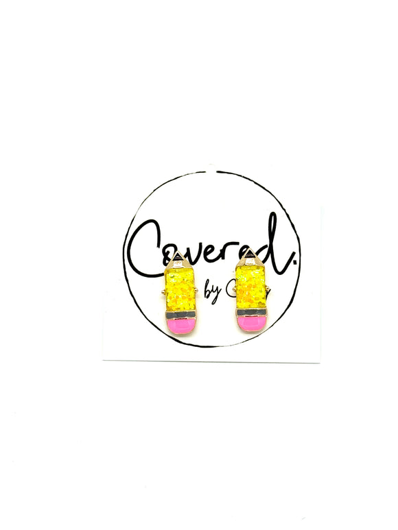 Shimmery Pencil Studs