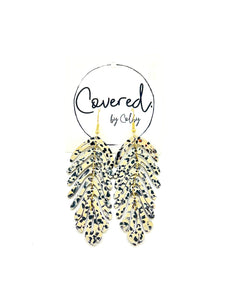 Dalmatian Speckled Acrylic Leaves