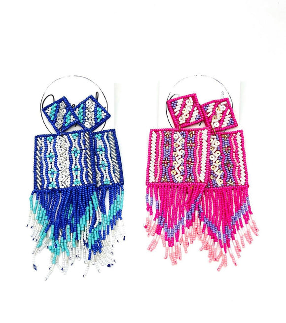 Beaded Pink + Blue